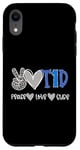 Coque pour iPhone XR Peace Love Cure : sensibilisation au diabète de type 1 (T1D)