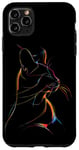 iPhone 11 Pro Max Vibrant Cat Silhouette Line Drawing Beauty Case