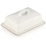 Le Creuset Stoneware Butter Dish, 900 g, 17 x 12.5 x 9 cm, Meringue, 70837177160000