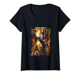 Mortal Kombat X Scorpion Flames T-Shirt avec Col en V