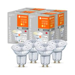 LEDVANCE Lampe à réflecteur LED intelligente avec technologie WiFi, culot GU10, blanc chaud (2700 K), dimmable, remplacement 40W, SMART+ WiFi SPOT GU10 à intensité variable, paquet de 4