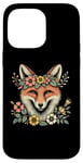 Coque pour iPhone 14 Pro Max Couronne de fleurs de renard