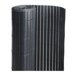 Jardideco - Canisse pvc double face Noir 18 m - 6 rouleaux de 3 x 1,80 m