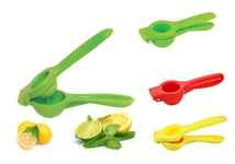 Lemon Squeezer I Good Quality Plastic Lemon Squeezer I Citrus Press Juicer I Lime Juice Press | Red, Green or Yellow (Red)