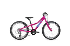 TechniBike Pyro Twenty Vélo léger 20" pour Filles et garçons (Guidon avec dérailleur Shimano 8 Vitesses, Selle Ergonomique, à partir de 7,6 kg), Magenta