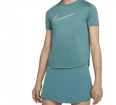 NIKE driFit One Tee Green Girls Jr (XL)