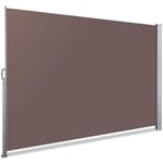 Vounot - Paravent retractable Marron 180x300cm avec housse protection