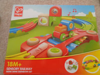 Hape Sensory Railway Set Train Set New