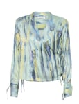 Walerygz P Wrap Blouse Tops Blouses Long-sleeved Multi/patterned Gestuz