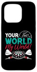 iPhone 15 Pro Your World My World Bullseye Darting Dart Tournament Darts Case