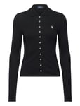 Butt D-Placket Long-Sleeve Polo Shirt Tops T-shirts & Tops Polos Black Polo Ralph Lauren