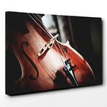 Big Box Art Cello Instrument (1) Canvas Wall Art Print Ready to Hang Picture, 30 x 20 Inch (76 x 50 cm), Multi-Coloured