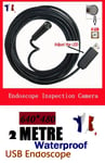 Endoscope USB molette couleur et étanche-Câble de 2M-Mini DV caméra espion- 4LED