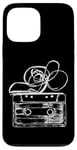 Coque pour iPhone 13 Pro Max Love Retro Mixtape 80's Blank Cassette Tape Shirt Cadeaux