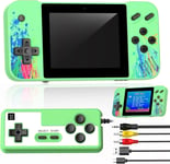 Mini Console De Jeu Gameboy, Supporte 2 Joueurs Et Se Connecte À La Tv, Préchargée Avec 800 Jeux Classiques, Écran Lcd 3,5 Pouces, Mini Arcade, Cadeau Pour Garçons Et Filles (Vert).[V23]