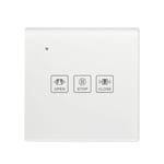 Commutateur de Rideau WiFi Commutateur Tactile Intelligent Standard UE Compatible avec Alexa Google Home, Blanc