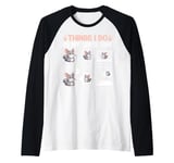 Things I Do In My Spare Time Feed The Chinchillas Look At Ch Raglan Baseball Tee