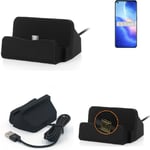 Pour Oppo Find X3 Lite Station d'accueil chargeur dock bureau Micro USB Noir