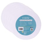 EXERZ Panneaux de toile Lot de 6/ Rond/30cm diamètre/Cartons entoilés/Tableaux en toile à peindre/ 280GSM/100% coton Pré-étiré/Vierge/Triple apprêt/Sans acide/grain moyen / 0,3 cm d'épaisseur