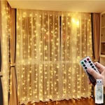 Jul USB LED-gardinljusslinga Festoon LED-ljus Xmas ljusslingor Dekorationer 2024 Jul Bröllop Dekorativ Ljusgardin (FMY) Varmvit 3x2M