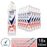 Sure Women Anti-Perspirant 72H Nonstop Protection Deodorant 150ml, 18 Pack