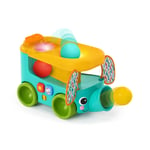 Bright Starts Pop & Roll Safari Bus Ball Play Toy, Elephant Popper and Launcher,