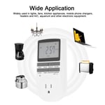 US 120V 15A LCD Display Energy Saving Timer Socket Outlet Home Appliances UK