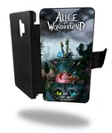 Arts Direct Alice in Wonderland Lewise Carroll Coque de Protection en Similicuir, Fermeture en Plastique à l'intérieur, Noir, iphone/s