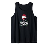 Naughty & Nice Its Christmas Funny Santa Xmas Wine Lovers Tank Top