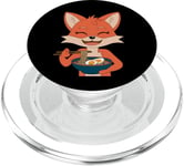 Happy Fox with Ramen Kawaii Food Design PopSockets PopGrip for MagSafe