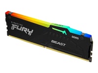 Kingston Fury Beast Rgb - Ddr5 - Sats - 64 Gb: 4 X 16 Gb - Dimm 288-Pin - 5600 Mhz / Pc5-44800 - Cl40 - 1.25 V - Ej Buffrad - On-Die Ecc - Svart