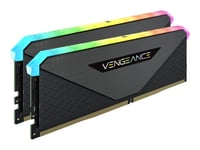 CORSAIR Vengeance RGB RT - DDR4 - kit - 64 Go: 2 x 32 Go - DIMM 288 broches - 3200 MHz / PC4-25600 - CL16 - 1.35 V - mémoire sans tampon - non ECC - noir