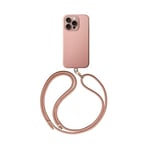 Uniq Coehl Creme-bakveske med bærestropp for iPhone 16 Pro - Rosa