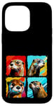 iPhone 14 Pro Max Otter Pop Art Colorful Drawing Painting Case