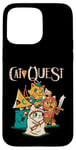 Coque pour iPhone 15 Pro Max Cat Quest RPG Hero Cats Jeu vidéo RPG Gamer Funny Cat