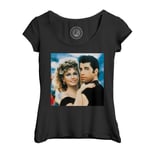 T-Shirt Femme Col Echancré John Travolta Et Olivia Newton Grease Photo De Stars Célébrités Original 3