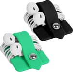 2 Pcs Organisateur Cordon Ecouteurs En Silicone, Enrouleur De Câble Cord Manager, Attaches De Câble D'Ecouteur, Enrouleur De Câble Portable Pour Casque Câble D'Ecouteur, Câble Usb([QUE071910]