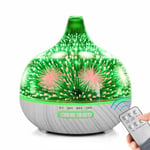 Luftfugter/Aroma Diffuser i 3D Glas + Fjernbetjening