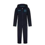 SSC NAPOLI Survêtement d'hiver enfant bleu, EA7, produit officiel, sweat à capuche, fermeture éclair, logo SSCN stylisé, 5 ans