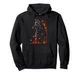 Cute Wolf Lover Autumn Leaves Wolves Animal Wildlife Pullover Hoodie