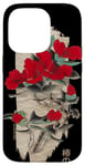 iPhone 14 Pro Japanese Tsubaki flower in retro grunge flower aesthetic Case