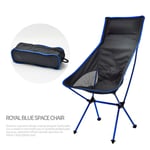 FF&XX Extérieur Ultra Légère Chaise De Camping,Pliable Chaise De Plage,Portable Chaise De Pêche,Haut Dos Bleu Marine 100x55x43cm