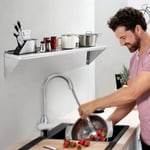 VEVOR Étagère Murale Tablette Flottante Inox 1219x305x63mm Charge 127kg Cuisine