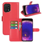 Oppo Find X5 Pro      Pu Wallet Case    [Red]