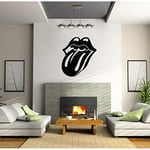 TATOUTEX Stickers Langue des Rolling Stones - Rouge, L 20cm x H 22cm