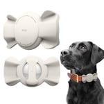 elago Pet Collar Ribbon Case Compatible with Apple AirTag, Cute Designed Holder for Dog Cat Collar Loop Harness, Premium Silicone Protective Cover [Tracking Device Not Included] (Stone)