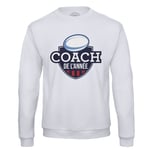 Sweat Shirt Homme Coach De L'année Rugby Sport Ballon Stade Xv