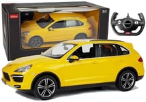 Porsche Cayenne Rastar auto kaukosäätimellä 1:14, keltainen