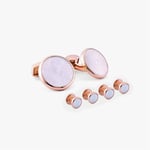 Cufflink & Studs Set - Rose Gold Mop