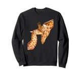 Giraffe Kissing Baby wildlife Lovers Heart Mothers Day Gift Sweatshirt